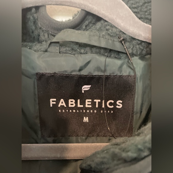 Fabletics Teddy Dark Green Full Zip Jacket Women’s size Medium - Picture 4 of 11